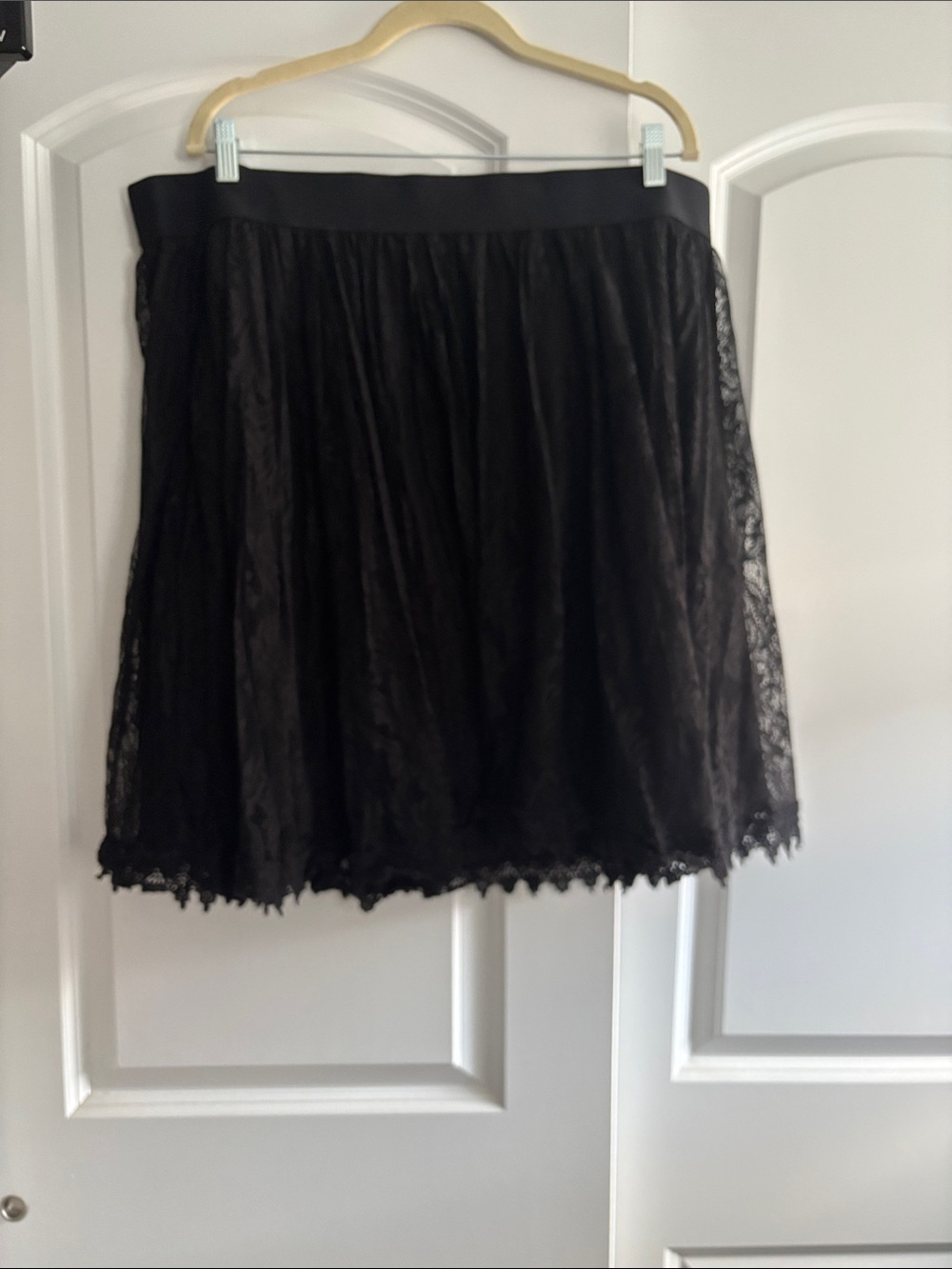 torrid Black Lace Circle Skirt with Scalloped Hem
